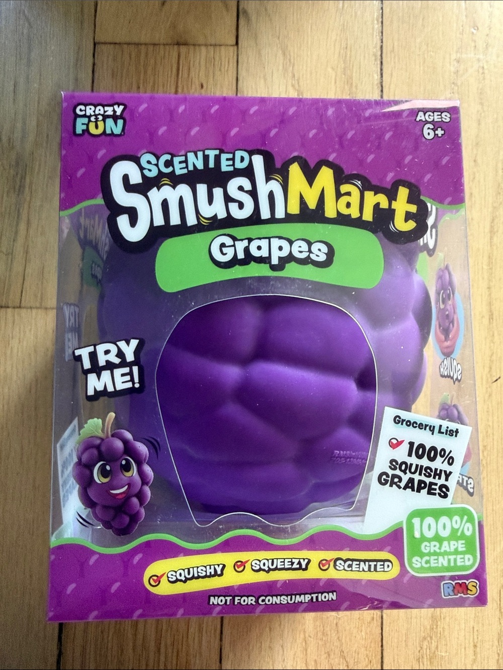 🔥 VIRAL RARE Scented SmushMart Grape!! Purple Squishy Toy. Authentic! NEW IN BOX